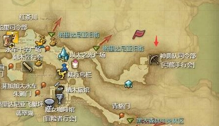 《最終幻想14：水晶世界》弓箭手行會位置介紹