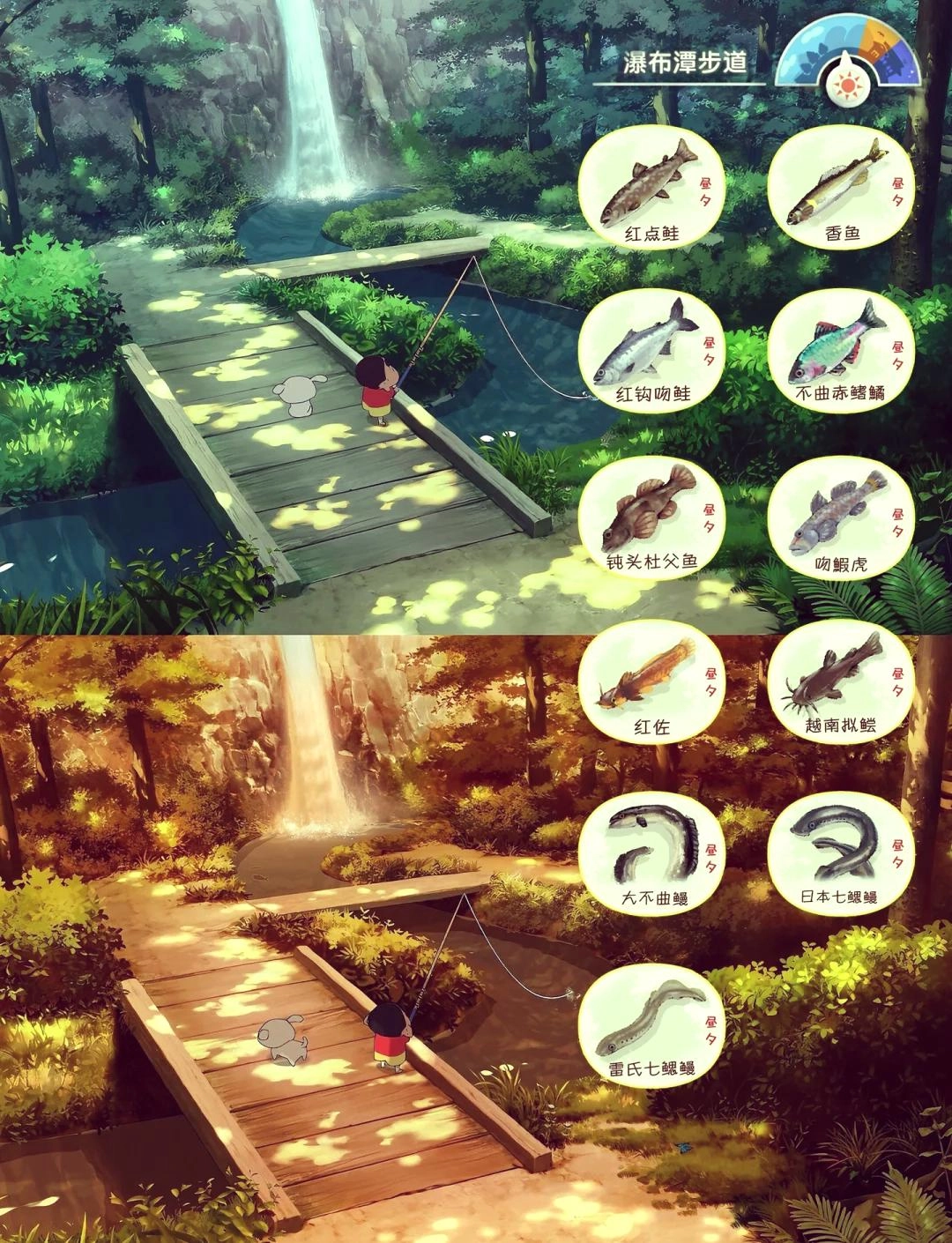 《蠟筆小新：煤炭鎮的小白》全魚蝦分布圖一覽