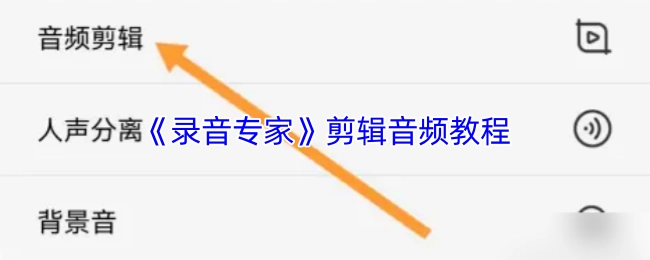 《錄音專家》音頻剪輯教程