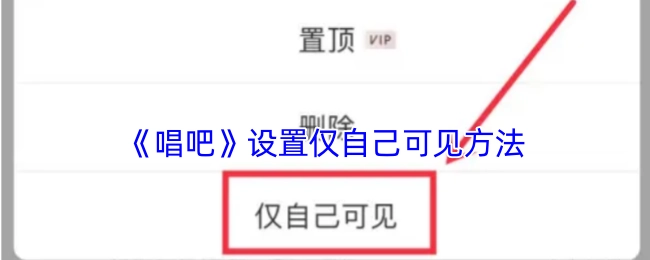 《唱吧》如何設置僅自己可見的方法