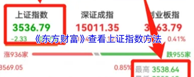《東方財富》查看上證指數(shù)方法