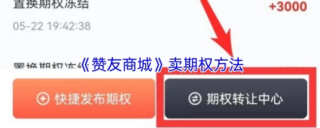 《贊友商城》出售期權的方式