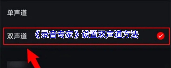 《錄音專家》雙聲道設置辦法