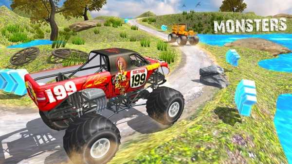 大脚怪越野车(Offroad Monster Truck Derby Game)图1