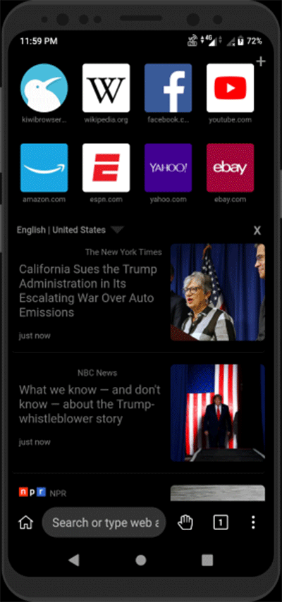 kiwi浏览器手机版图1