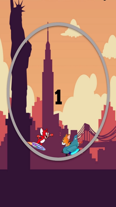 貓和老鼠螺旋賽跑