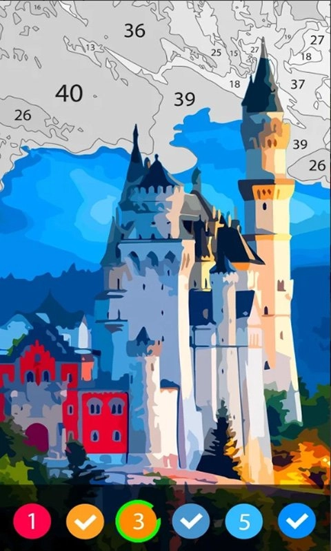 数字填色五彩涂鸦世界图2