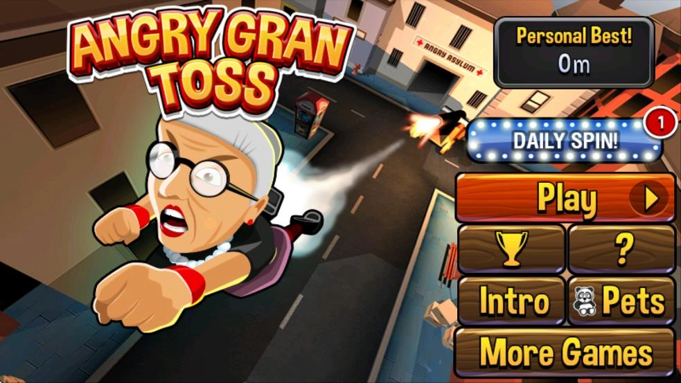 憤怒的老奶奶向前沖