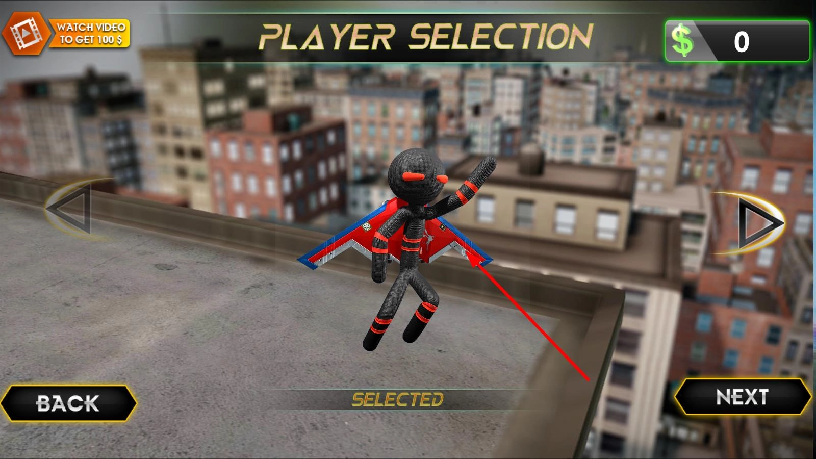 喷气飞行火柴人