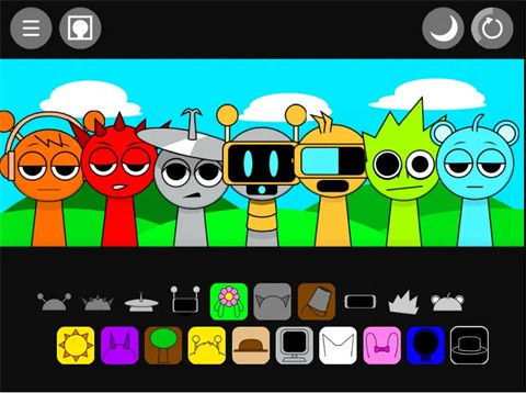 节奏盒子Sprunki黑夜mod图3