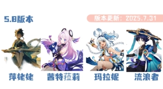 原神5.8卡池的角色以及原神5.8卡池的開啟時間
