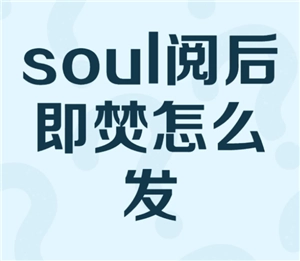 怎么發soul閱后即焚圖片呀，soul閱后即焚開啟方法怎么找不著呢