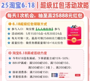 2025淘寶618超級紅包入口在哪里 2025淘寶618超級紅包口令