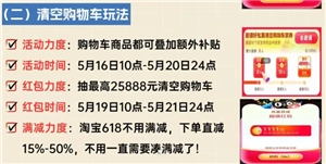 2025淘寶618清空購物車活動入口 淘寶618清空購物車開獎券只能領一個嗎