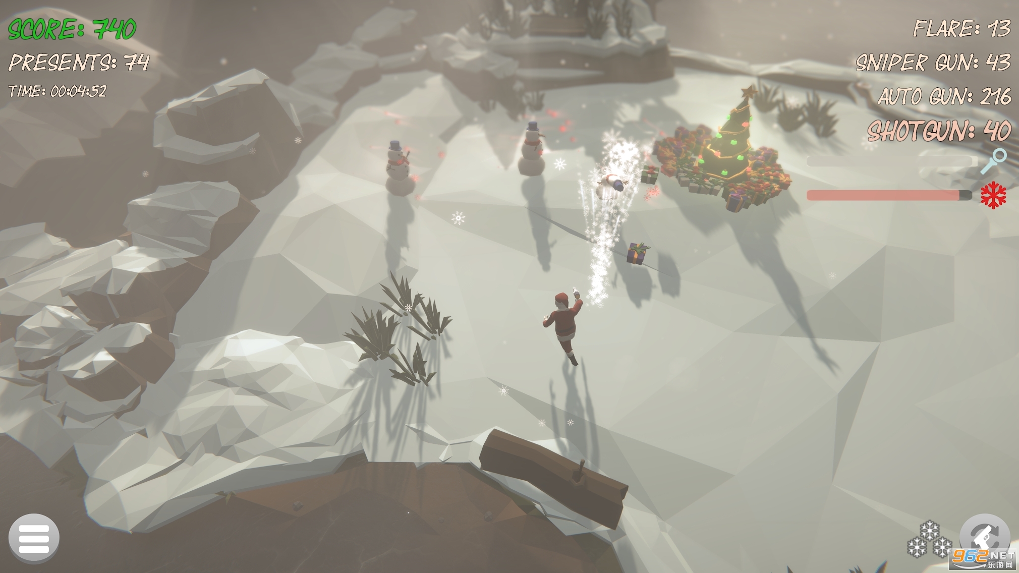 圣诞老人保护圣诞树