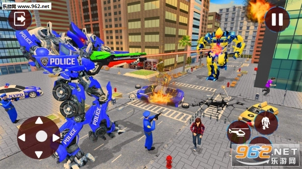 警察直升机机器人