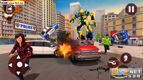 警察直升机机器人