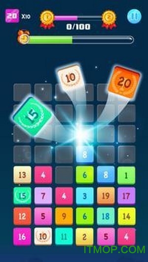 数字块合并难题游戏